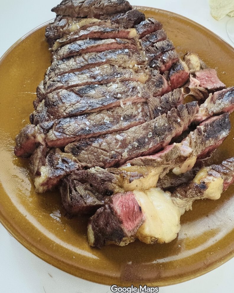 Chuletón de vaca vieja sobre la brasa de roble del Asador Etxea